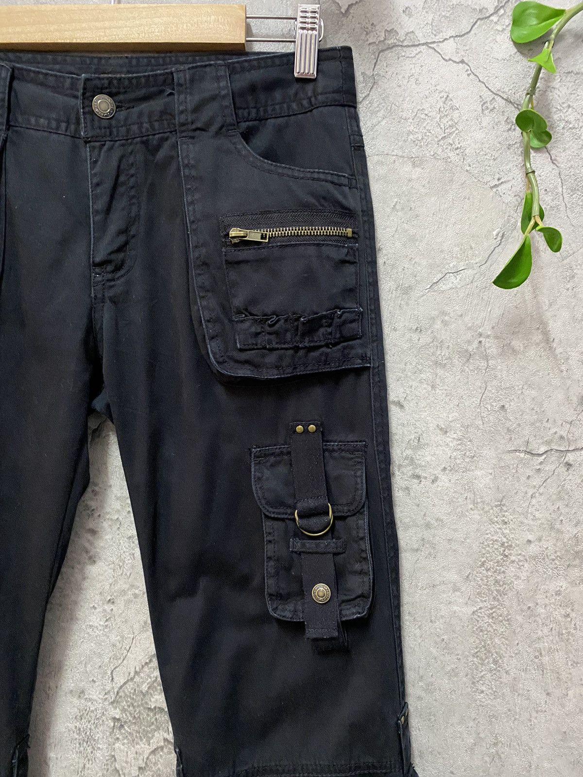Designer × Japanese Brand Rate Rose Japan Multi Pocket Technical Flared Cargo Pants Size US 28 / EU 44 - 6 Thumbnail