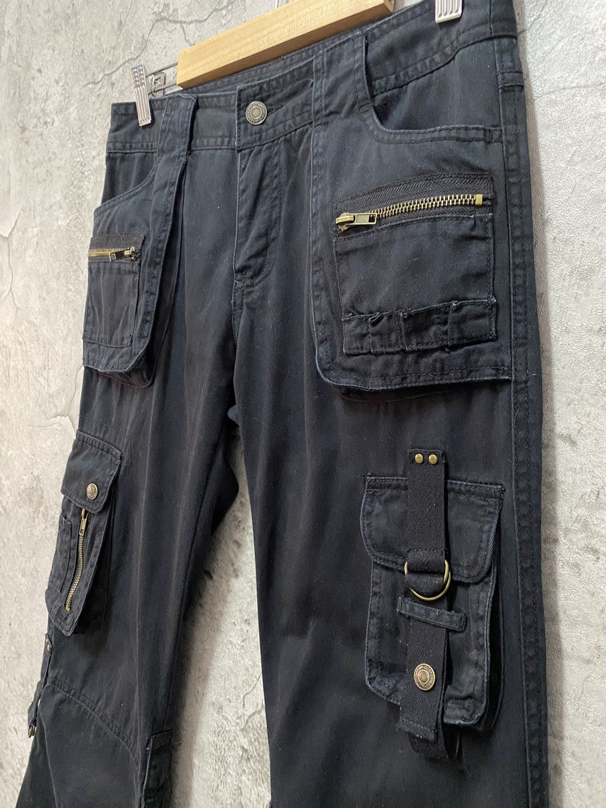 Designer × Japanese Brand Rate Rose Japan Multi Pocket Technical Flared Cargo Pants Size US 28 / EU 44 - 7 Thumbnail