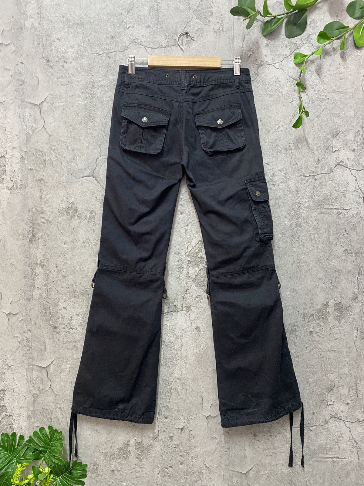 Designer × Japanese Brand Rate Rose Japan Multi Pocket Technical Flared Cargo Pants Size US 28 / EU 44 - 2 Thumbnail