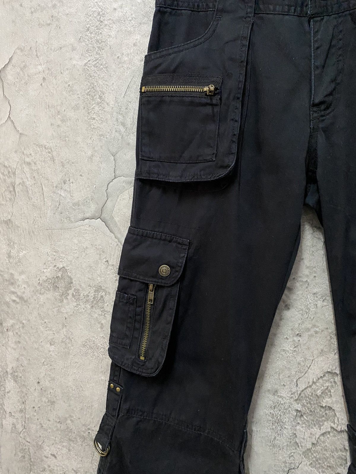 Designer × Japanese Brand Rate Rose Japan Multi Pocket Technical Flared Cargo Pants Size US 28 / EU 44 - 5 Thumbnail