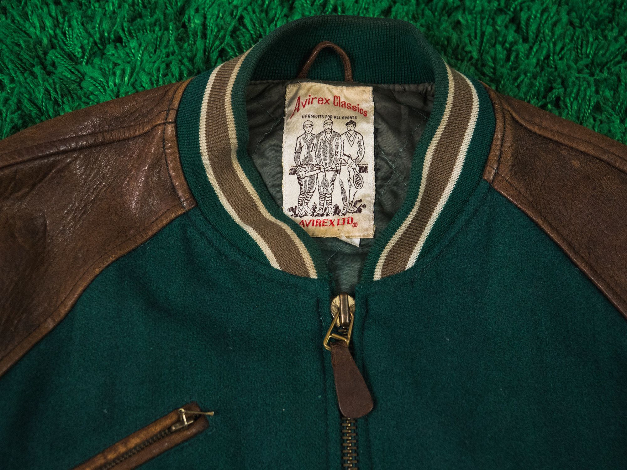 Avirex PERFECT Vintage Avirex Leather Bomber Varsity Jacket Size US L / EU 52-54 / 3 - 12 Thumbnail