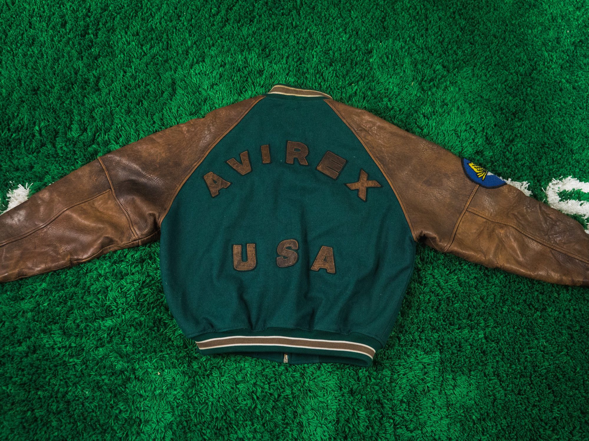 Avirex PERFECT Vintage Avirex Leather Bomber Varsity Jacket Size US L / EU 52-54 / 3 - 3 Thumbnail