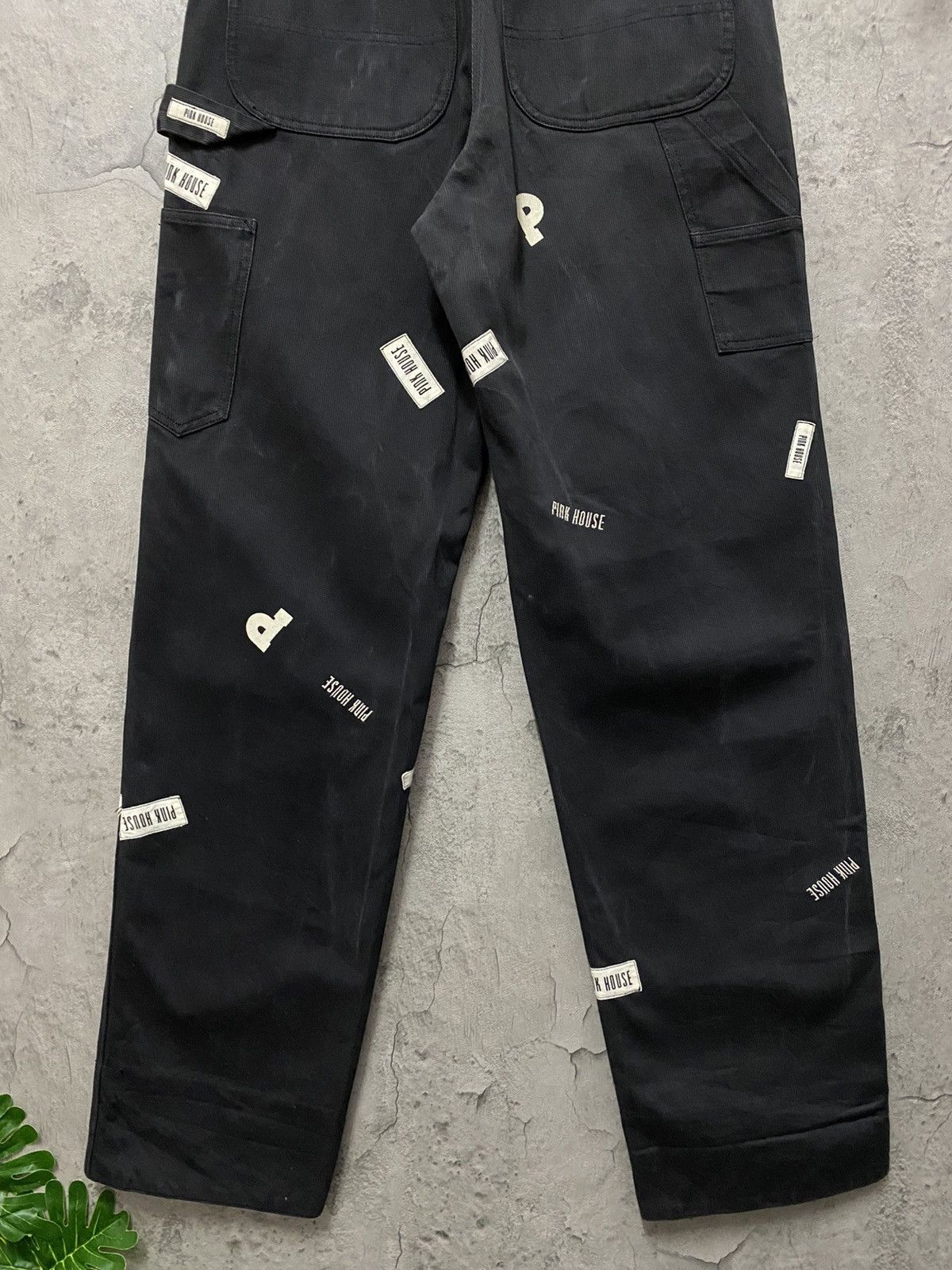 Karl Helmut × Pink House × Vintage Vintage Pink house Patched Embroidered Carpenter Pants Baggy Size US 29 - 12 Thumbnail
