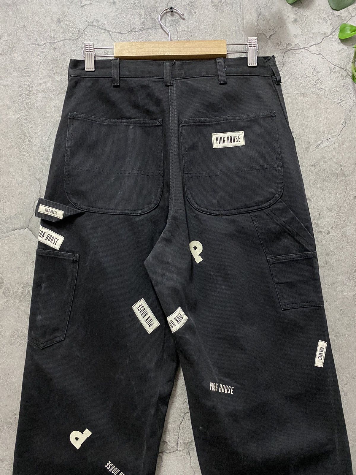 Karl Helmut × Pink House × Vintage Vintage Pink house Patched Embroidered Carpenter Pants Baggy Size US 29 - 11 Thumbnail
