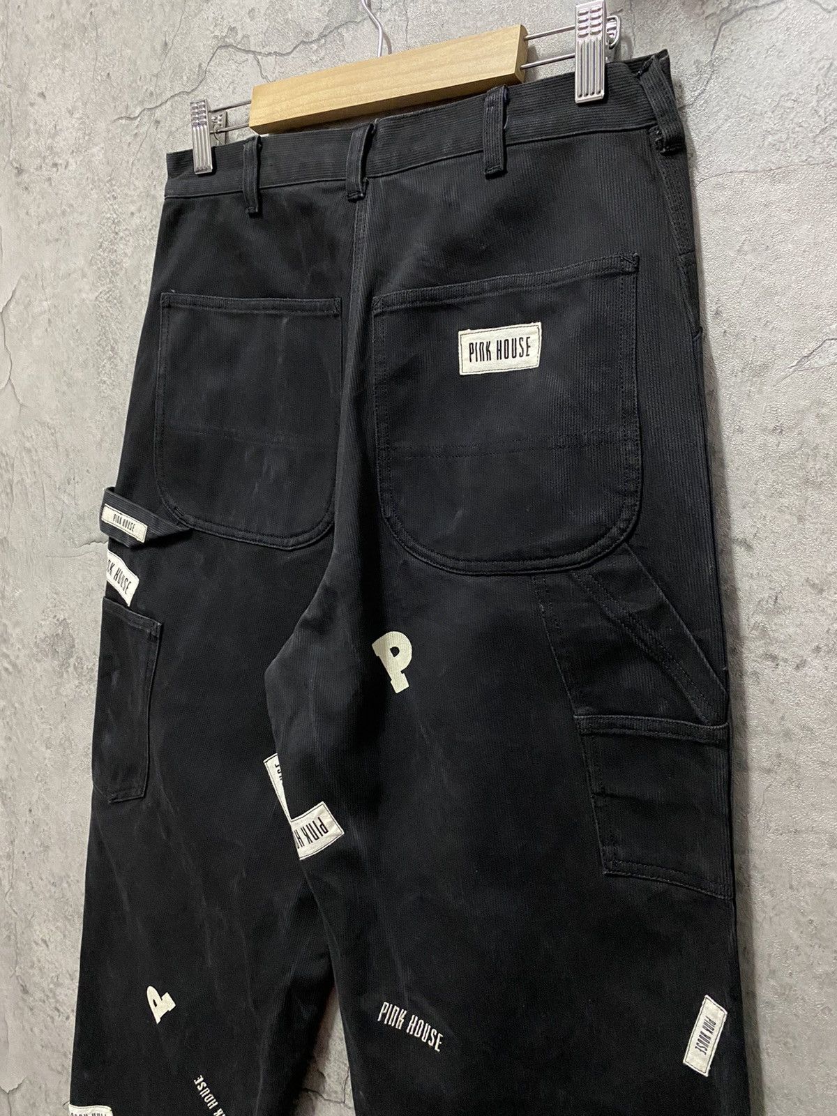 Karl Helmut × Pink House × Vintage Vintage Pink house Patched Embroidered Carpenter Pants Baggy Size US 29 - 14 Thumbnail