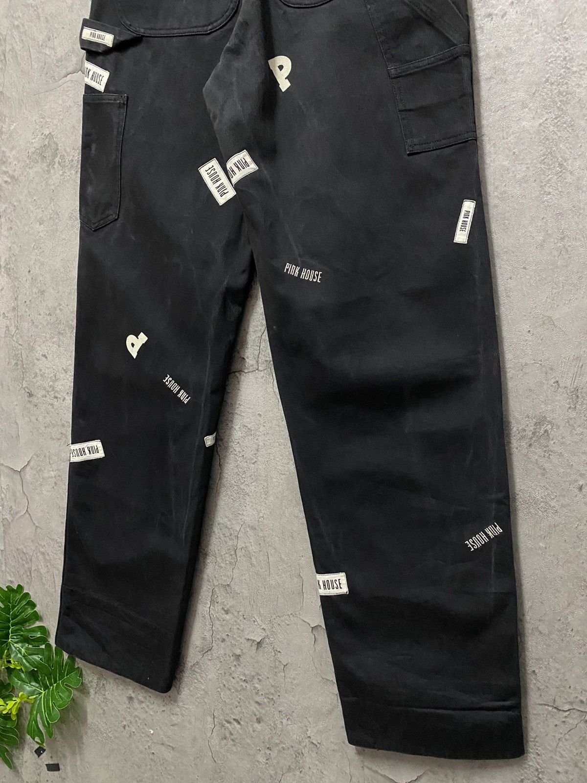 Karl Helmut × Pink House × Vintage Vintage Pink house Patched Embroidered Carpenter Pants Baggy Size US 29 - 17 Thumbnail