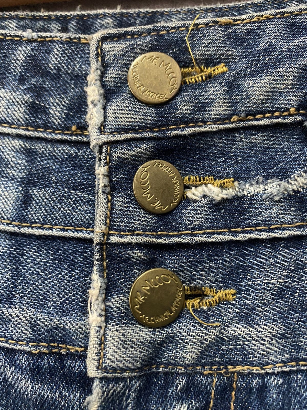 Japanese Brand × The Real McCoy's Mr Mccoy Technical Apparel Triple Waist Distressed Denim Size US 31 - 10 Thumbnail