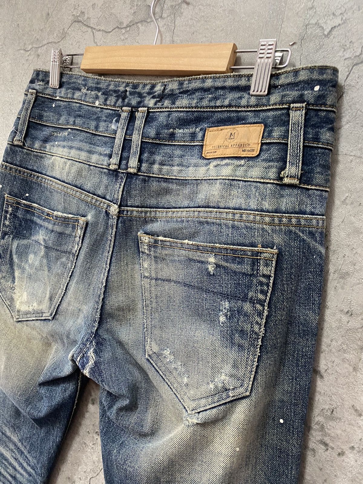 Japanese Brand × The Real McCoy's Mr Mccoy Technical Apparel Triple Waist Distressed Denim Size US 31 - 13 Thumbnail