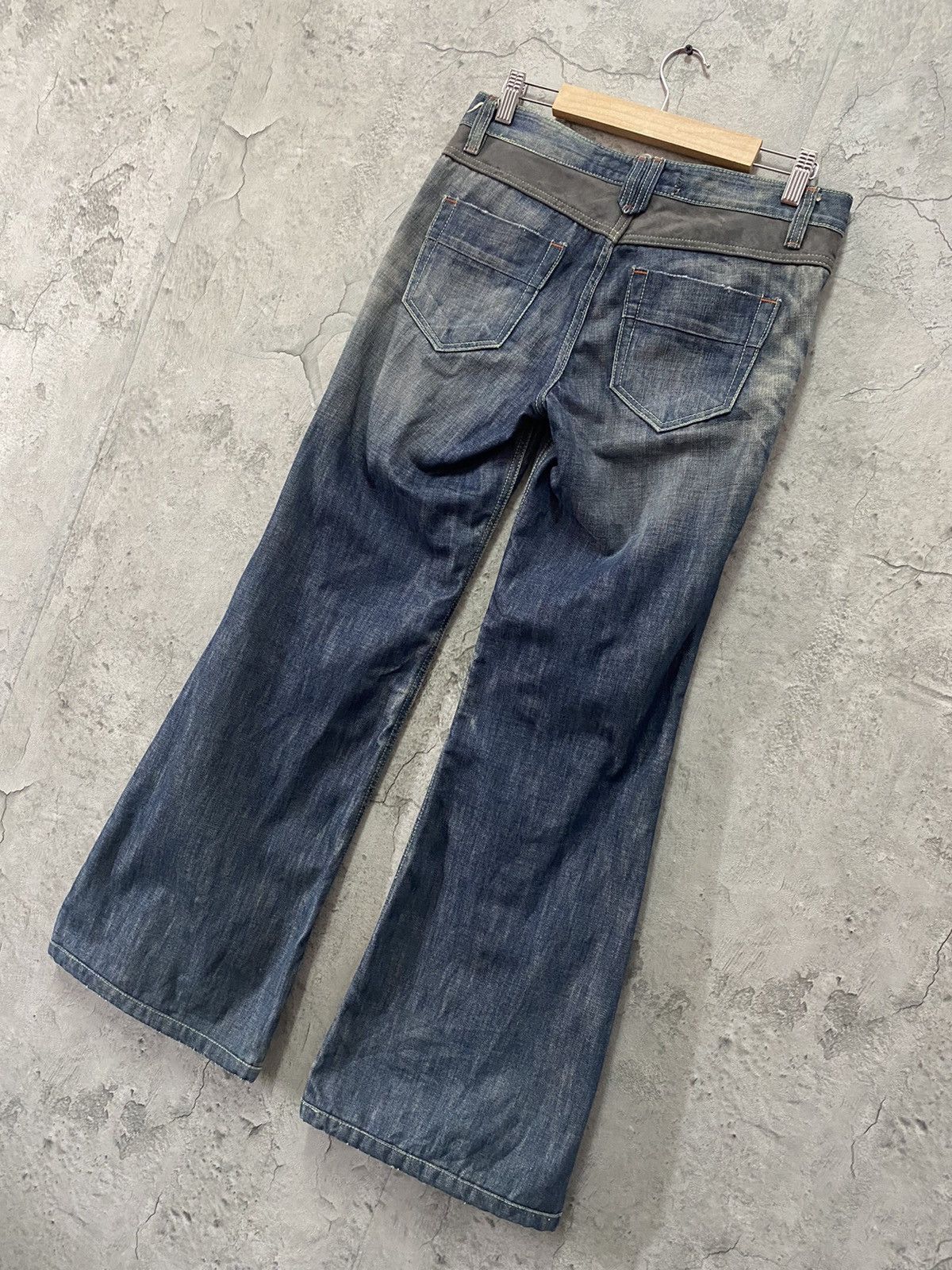 Japanese Brand BlueCoin Japan Distressed Flared Denim Pants Size US 29 - 8 Thumbnail