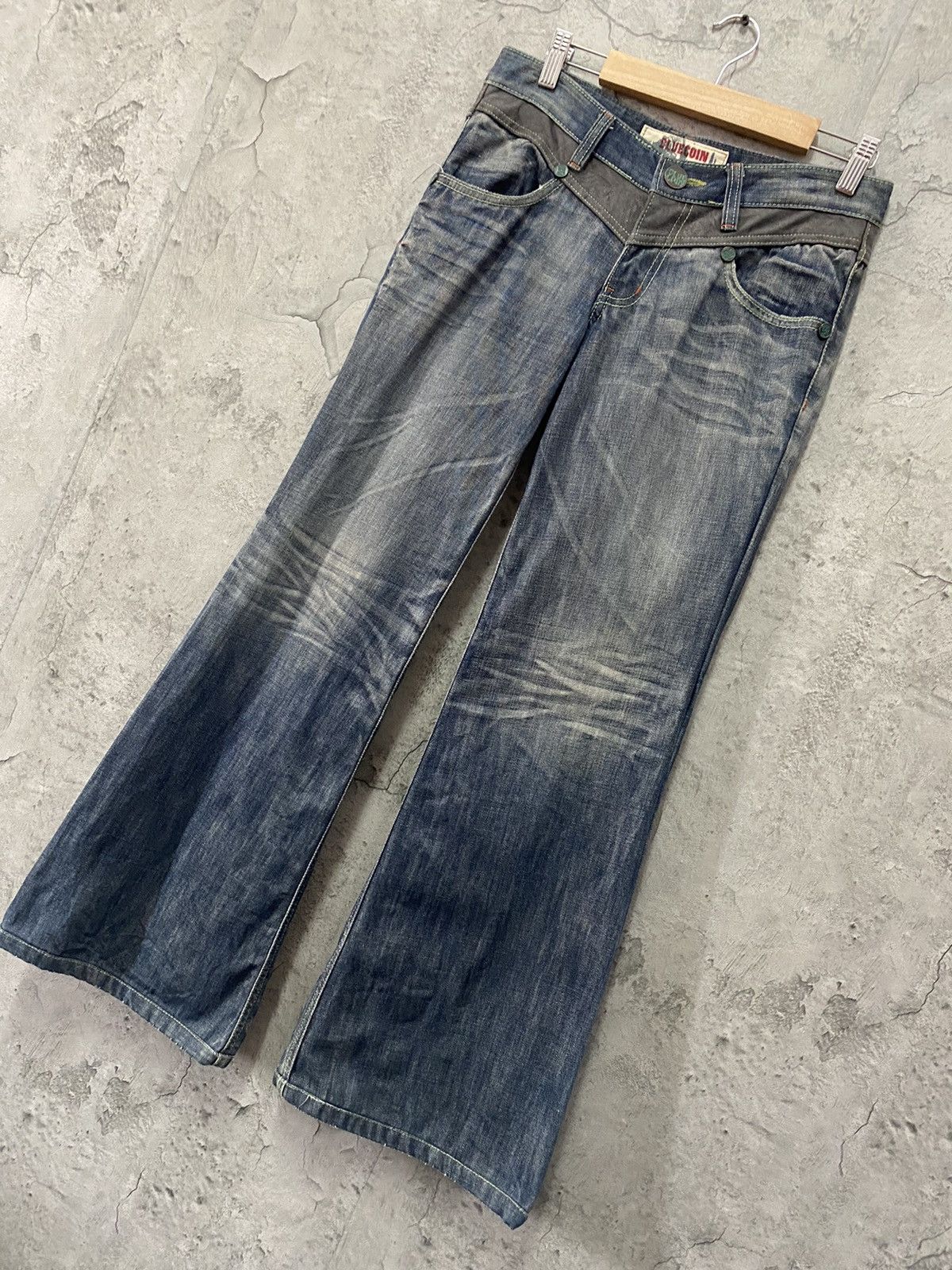Japanese Brand BlueCoin Japan Distressed Flared Denim Pants Size US 29 - 3 Thumbnail