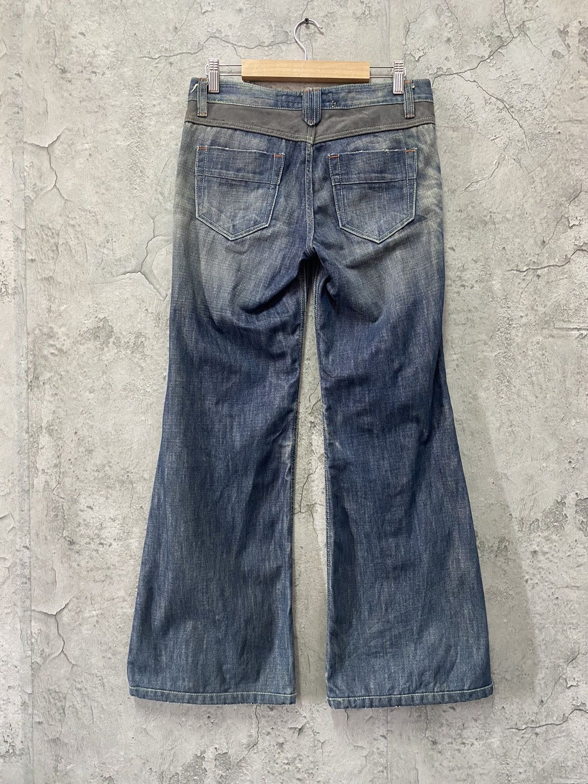 Japanese Brand BlueCoin Japan Distressed Flared Denim Pants Size US 29 - 2 Thumbnail