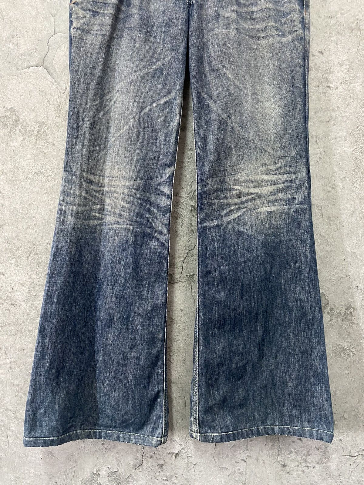 Japanese Brand BlueCoin Japan Distressed Flared Denim Pants Size US 29 - 5 Thumbnail