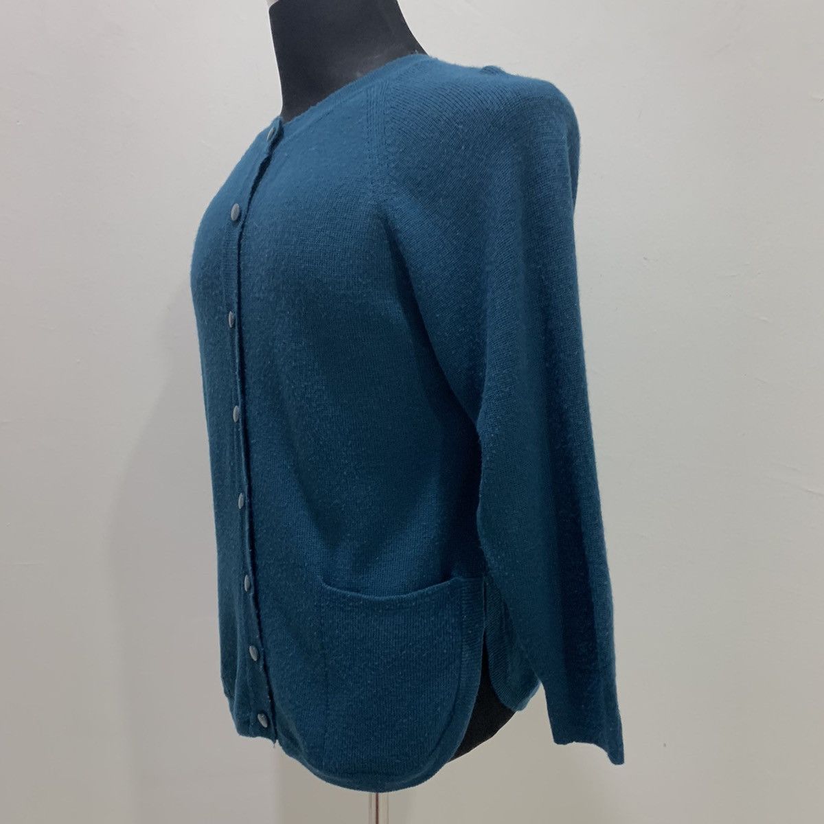 Designer SUNLAMAIL Button Curved Hem Doublepocket Knit Wool Cardigan Size M / US 6-8 / IT 42-44 - 2 Thumbnail