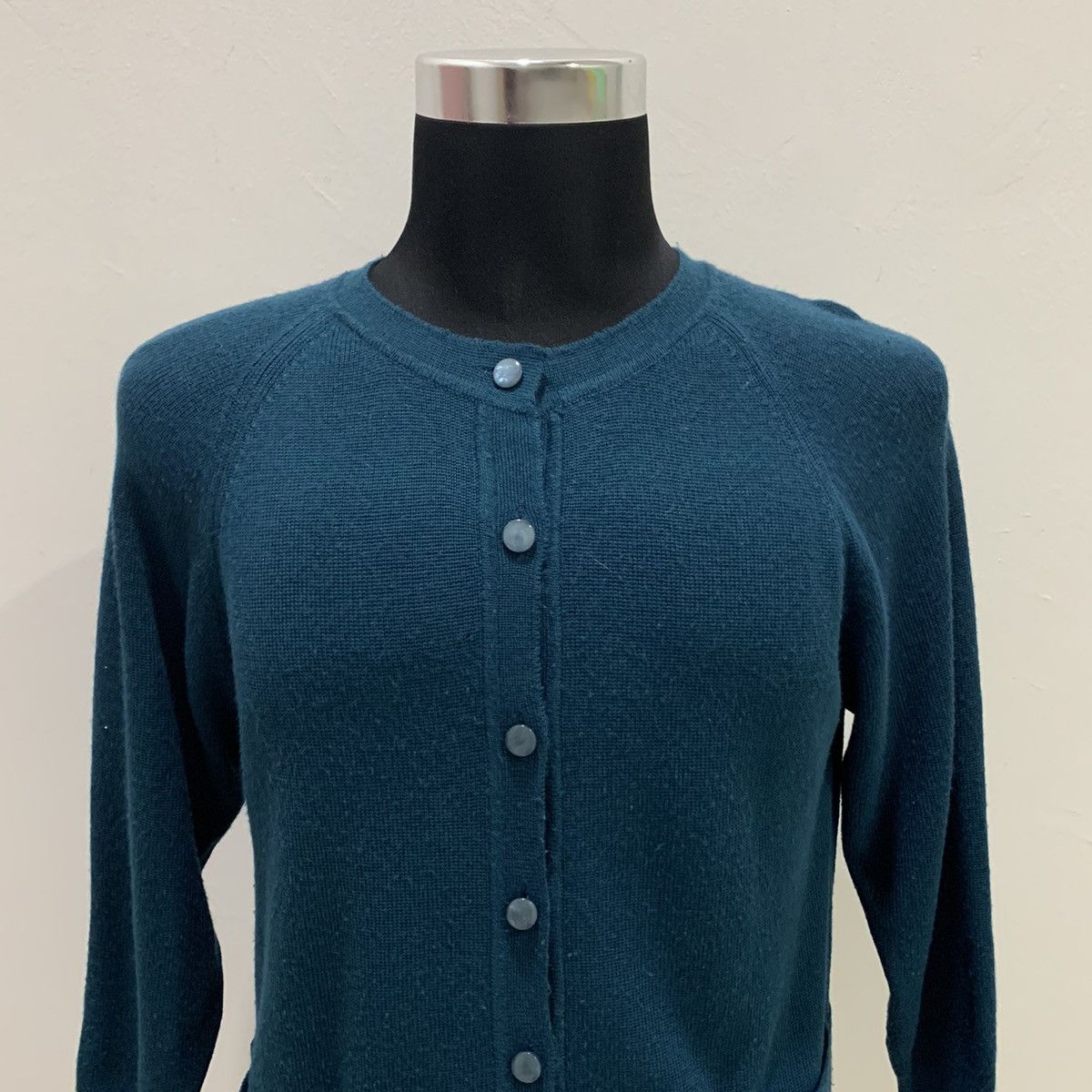 Designer SUNLAMAIL Button Curved Hem Doublepocket Knit Wool Cardigan Size M / US 6-8 / IT 42-44 - 4 Thumbnail