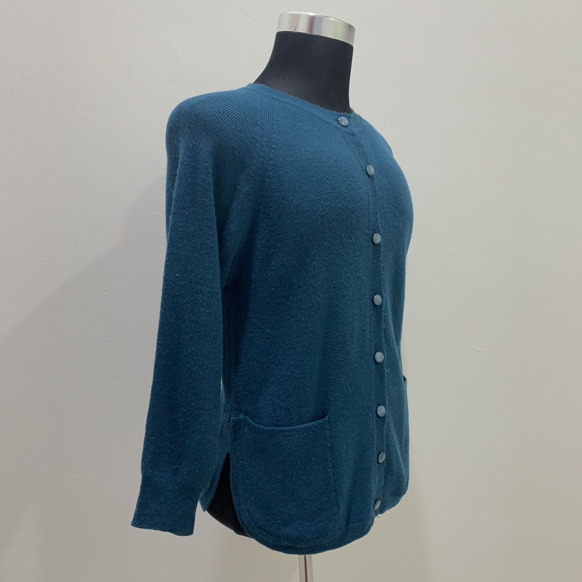 Designer SUNLAMAIL Button Curved Hem Doublepocket Knit Wool Cardigan Size M / US 6-8 / IT 42-44 - 1 Thumbnail