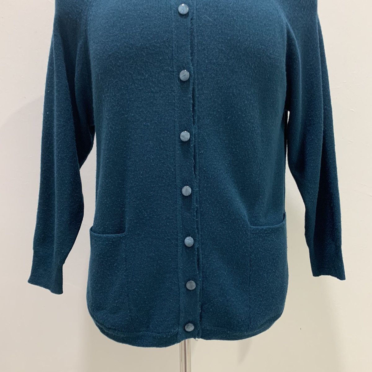 Designer SUNLAMAIL Button Curved Hem Doublepocket Knit Wool Cardigan Size M / US 6-8 / IT 42-44 - 5 Thumbnail