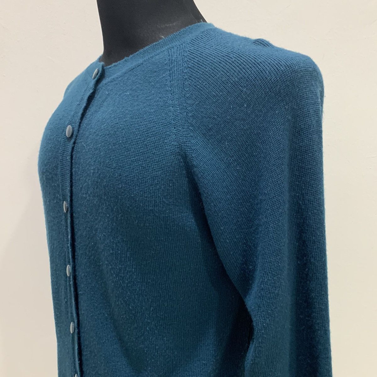 Designer SUNLAMAIL Button Curved Hem Doublepocket Knit Wool Cardigan Size M / US 6-8 / IT 42-44 - 7 Thumbnail