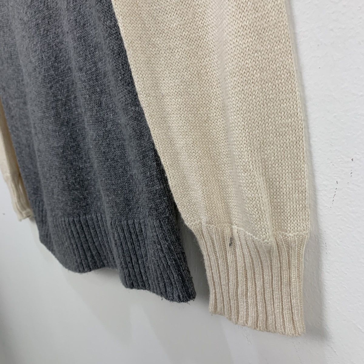 Homespun Knitwear × Japanese Brand 3 Tone Colour Wool Crochet Knitwear Long Sweater Sleepwear Size S / US 4 / IT 40 - 10 Thumbnail
