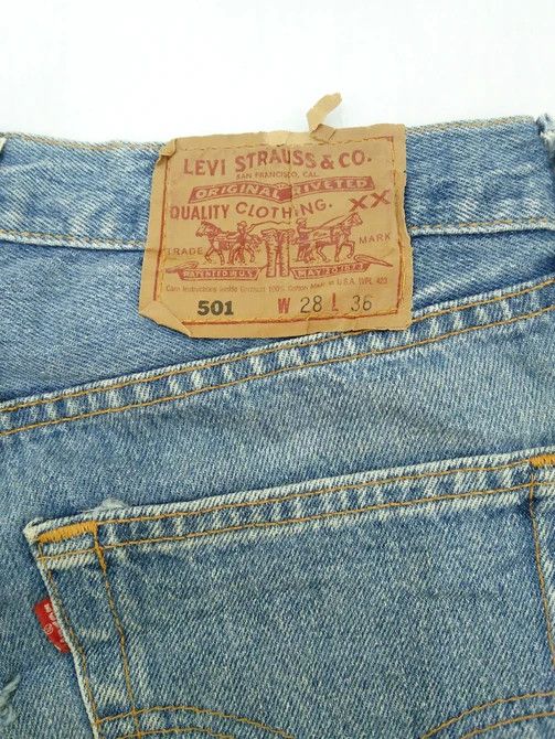 Levi's × Vintage 90s Vintage Levis 501 Made In USA Distressed Jeans 26x29 Size US 26 / EU 42 - 6 Thumbnail