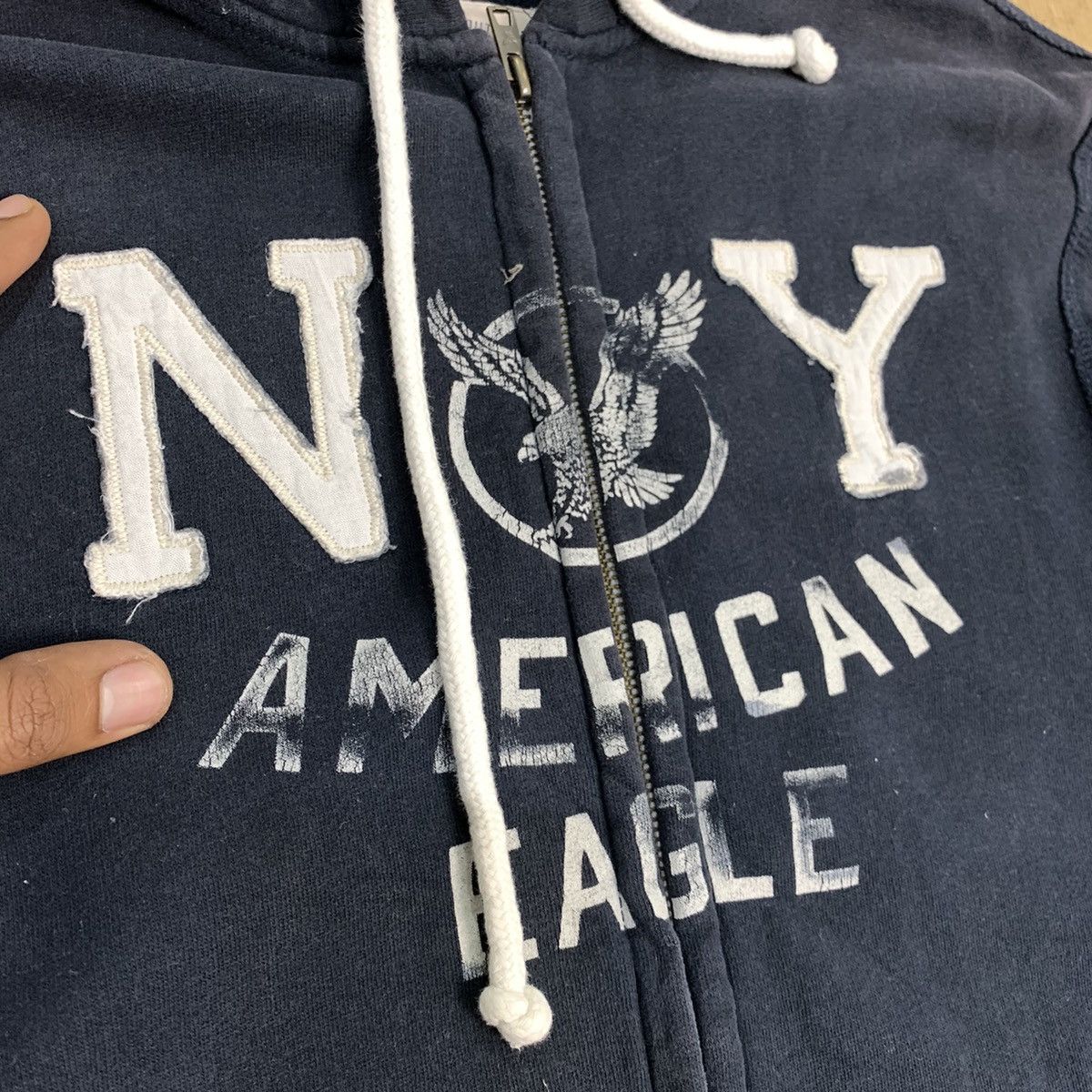 American Eagle Outfitters Vtg AMERICAN EAGLE OUTFITTER NewYork Spellout Hoodie Jacket Size US M / EU 48-50 / 2 - 10 Thumbnail