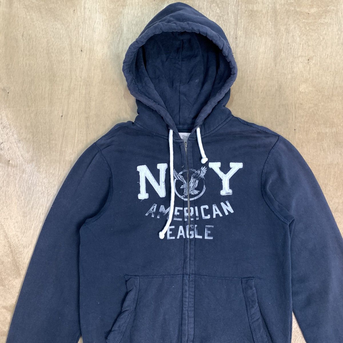American Eagle Outfitters Vtg AMERICAN EAGLE OUTFITTER NewYork Spellout Hoodie Jacket Size US M / EU 48-50 / 2 - 3 Thumbnail