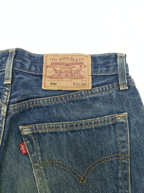 Levi's × Vintage 90s Vintage Levis 501 Distressed Jeans 30x29 Size US 30 / EU 46 - 5 Thumbnail