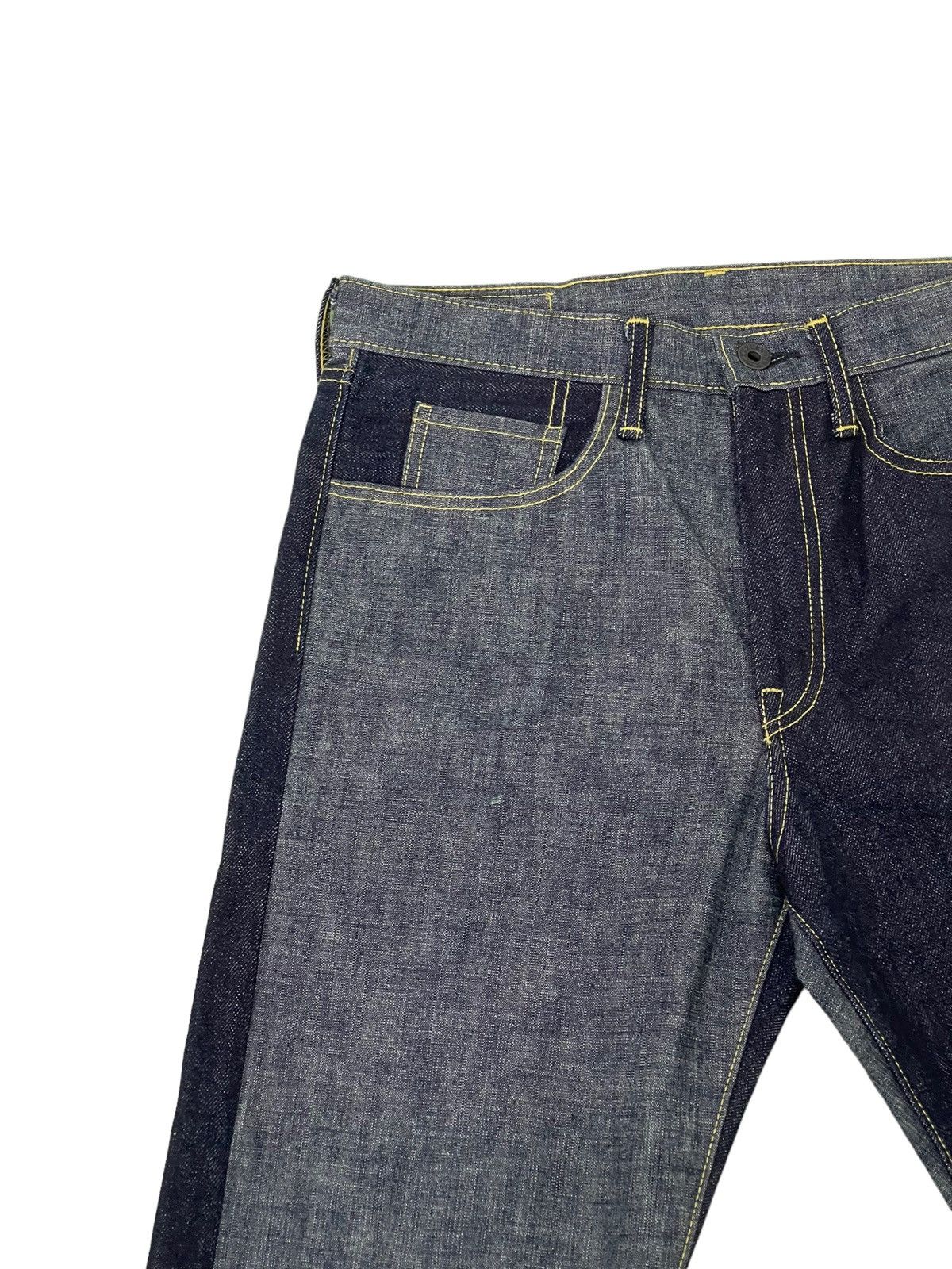 Kapital Nearly Unused Kapital Two Tones Hybrid Denim Slim 1🟦6 Size US 30 / EU 46 - 18 Thumbnail