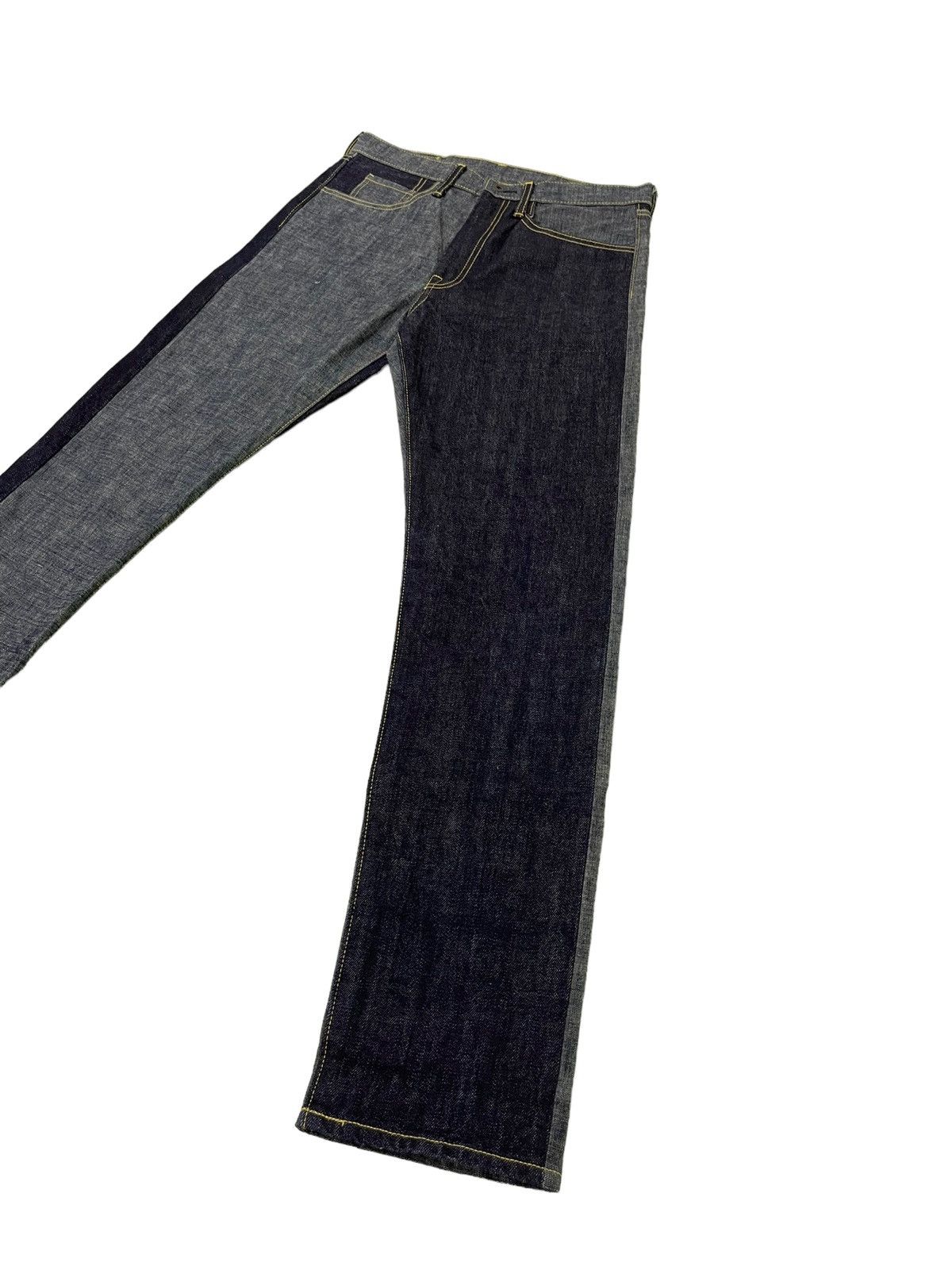 Kapital Nearly Unused Kapital Two Tones Hybrid Denim Slim 1🟦6 Size US 30 / EU 46 - 13 Thumbnail
