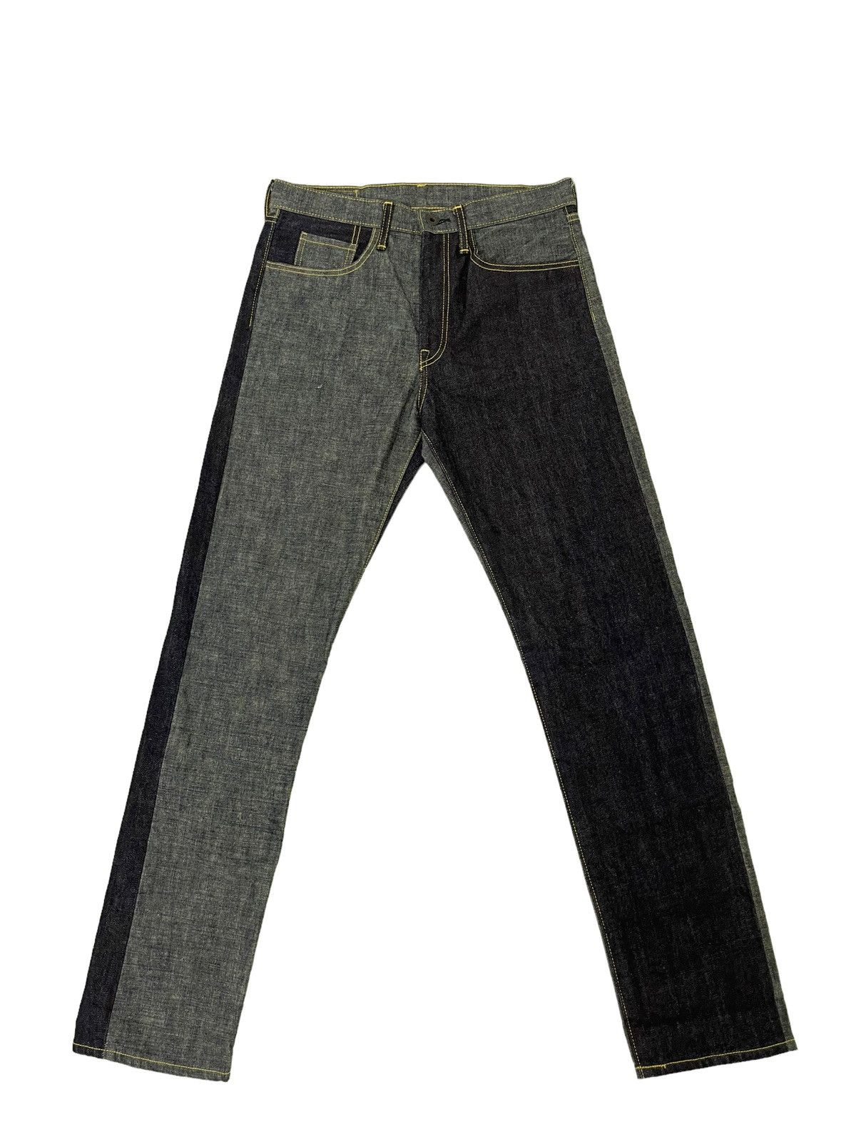 Kapital Nearly Unused Kapital Two Tones Hybrid Denim Slim 1🟦6 Size US 30 / EU 46 - 11 Thumbnail