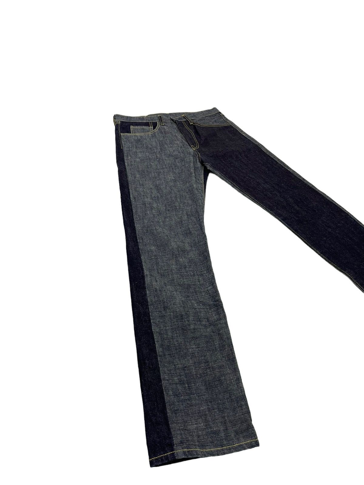 Kapital Nearly Unused Kapital Two Tones Hybrid Denim Slim 1🟦6 Size US 30 / EU 46 - 12 Thumbnail