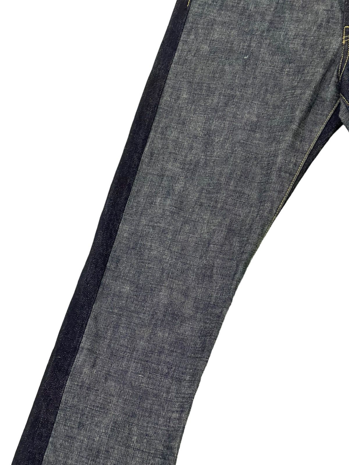 Kapital Nearly Unused Kapital Two Tones Hybrid Denim Slim 1🟦6 Size US 30 / EU 46 - 16 Thumbnail