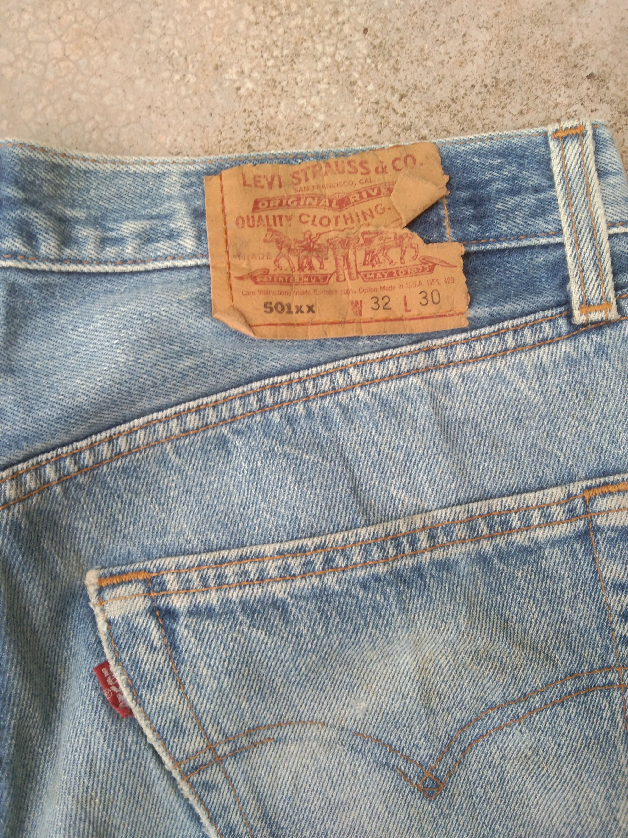 Levi's × Vintage 90s Vintage Levis 501 xx Made In USA Distressed Jeans 31x29 Size US 31 - 6 Thumbnail