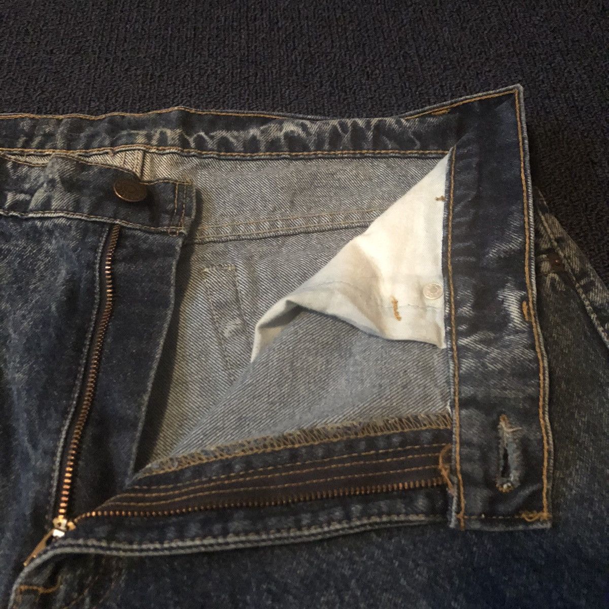 Levi's Vintage 90s Levi’s 506 Stone Blue Washed Denim Jeans 36x32 Size US 36 / EU 52 - 8 Thumbnail