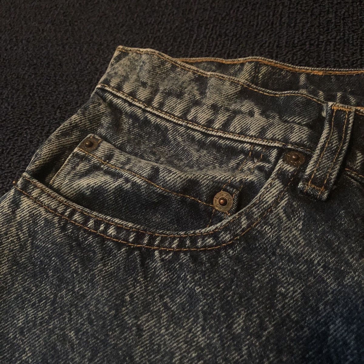 Levi's Vintage 90s Levi’s 506 Stone Blue Washed Denim Jeans 36x32 Size US 36 / EU 52 - 6 Thumbnail