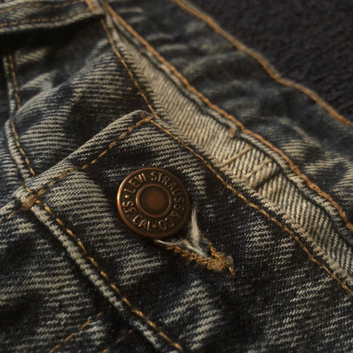 Levi's Vintage 90s Levi’s 506 Stone Blue Washed Denim Jeans 36x32 Size US 36 / EU 52 - 7 Thumbnail