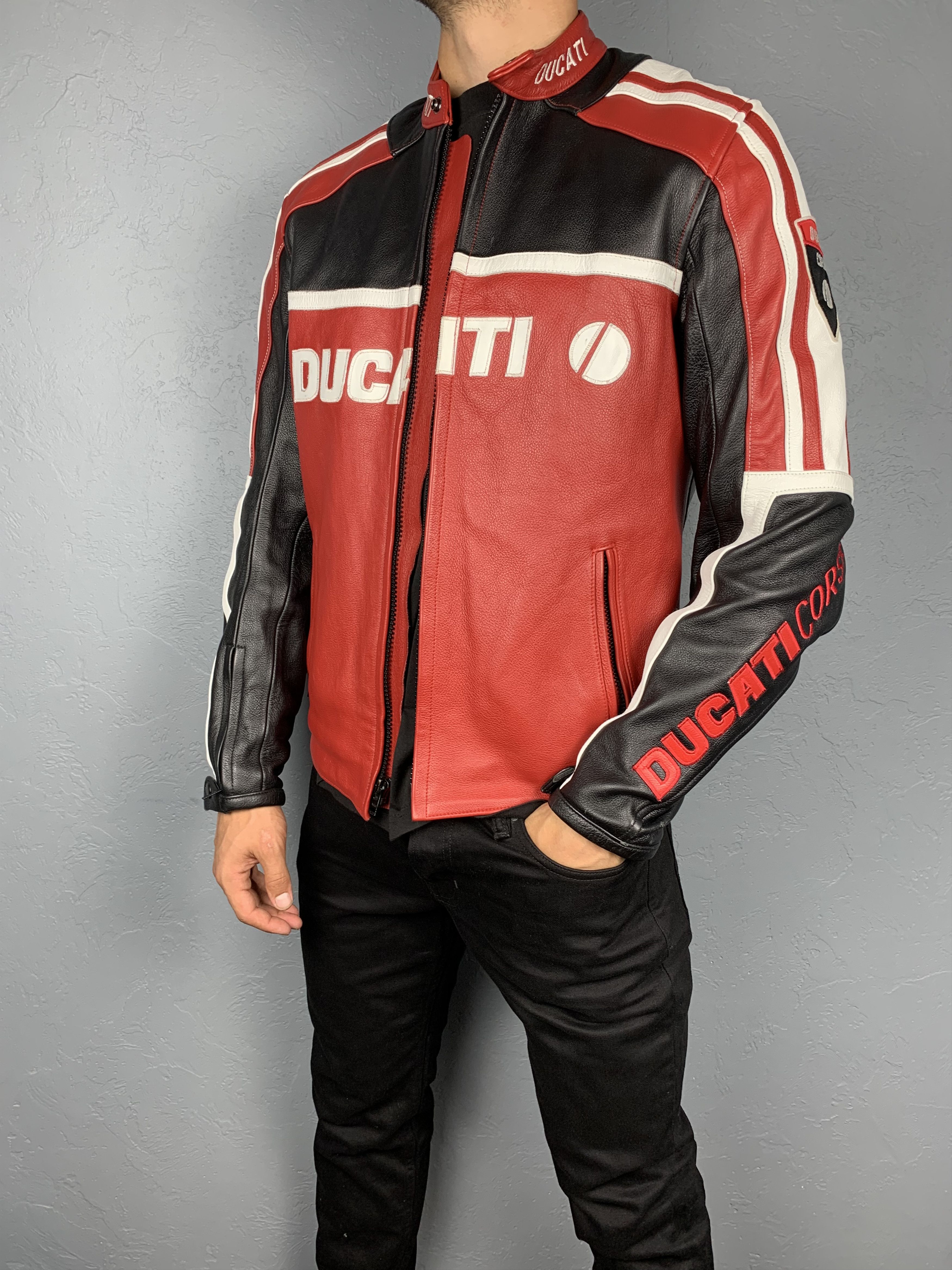 Ducati Ducati Corse Mens Moto Leather Jacket Size US L / EU 52-54 / 3 - 2 Thumbnail