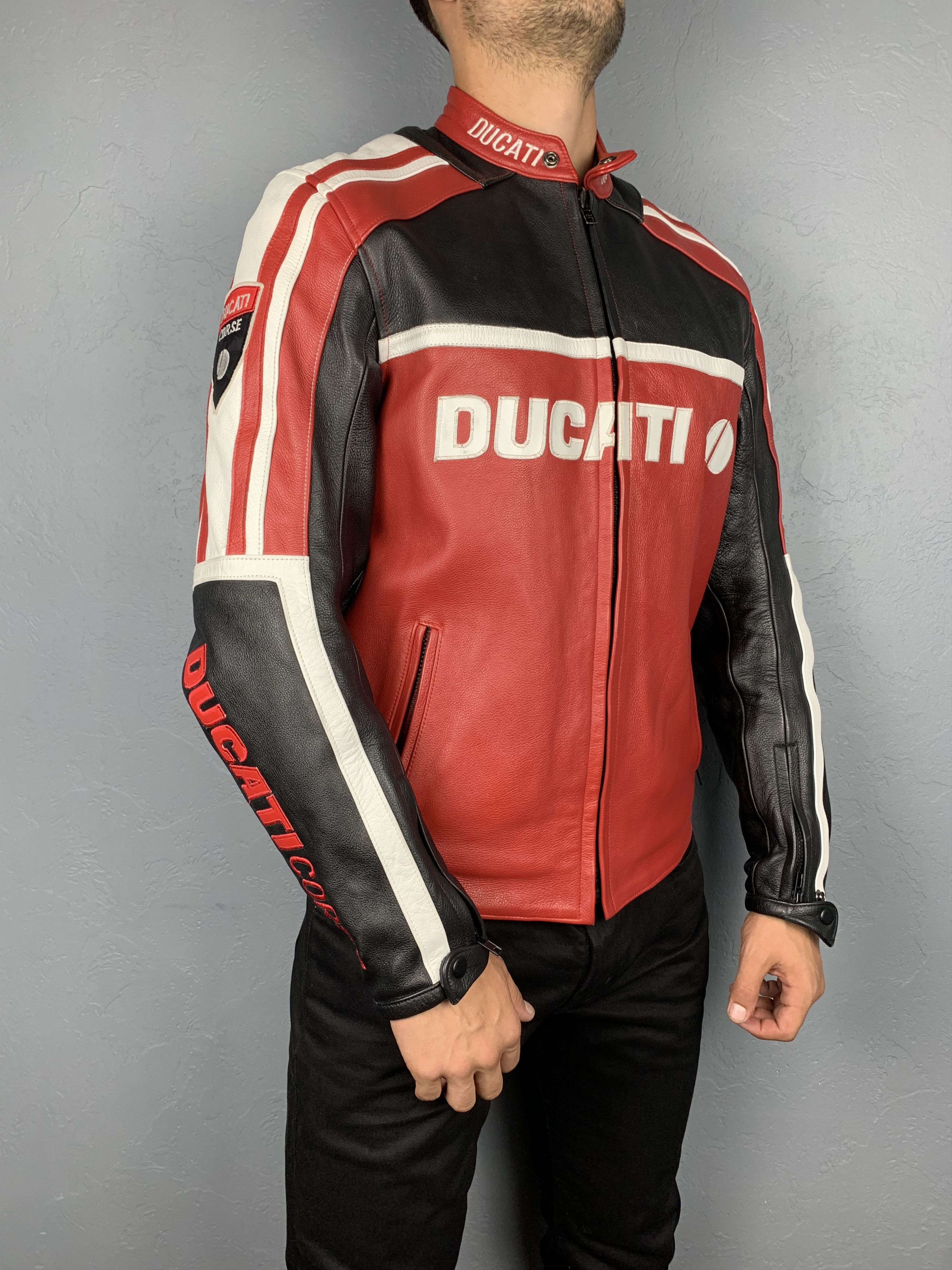Ducati Ducati Corse Mens Moto Leather Jacket Size US L / EU 52-54 / 3 - 11 Thumbnail