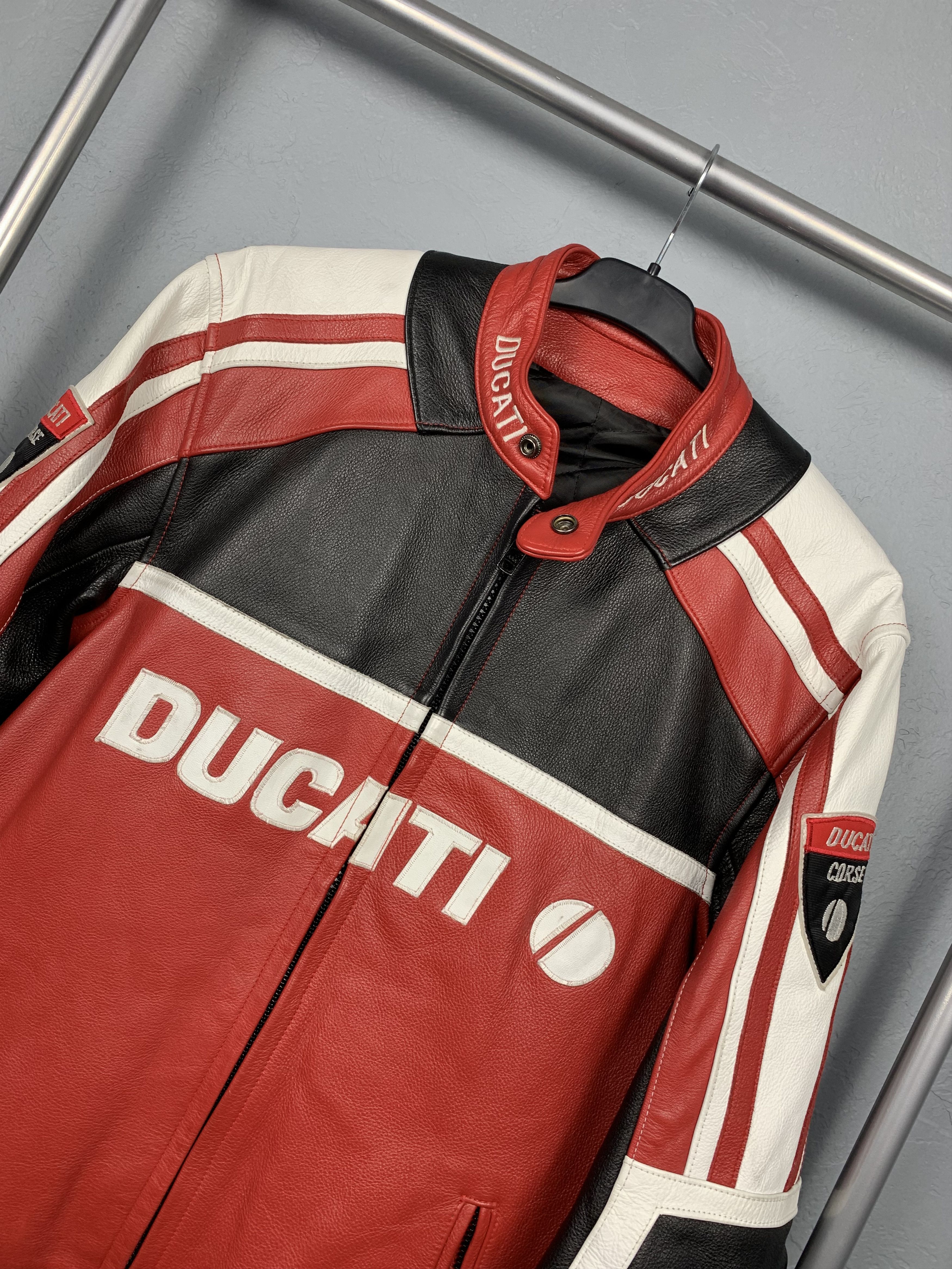 Ducati Ducati Corse Mens Moto Leather Jacket Size US L / EU 52-54 / 3 - 3 Thumbnail
