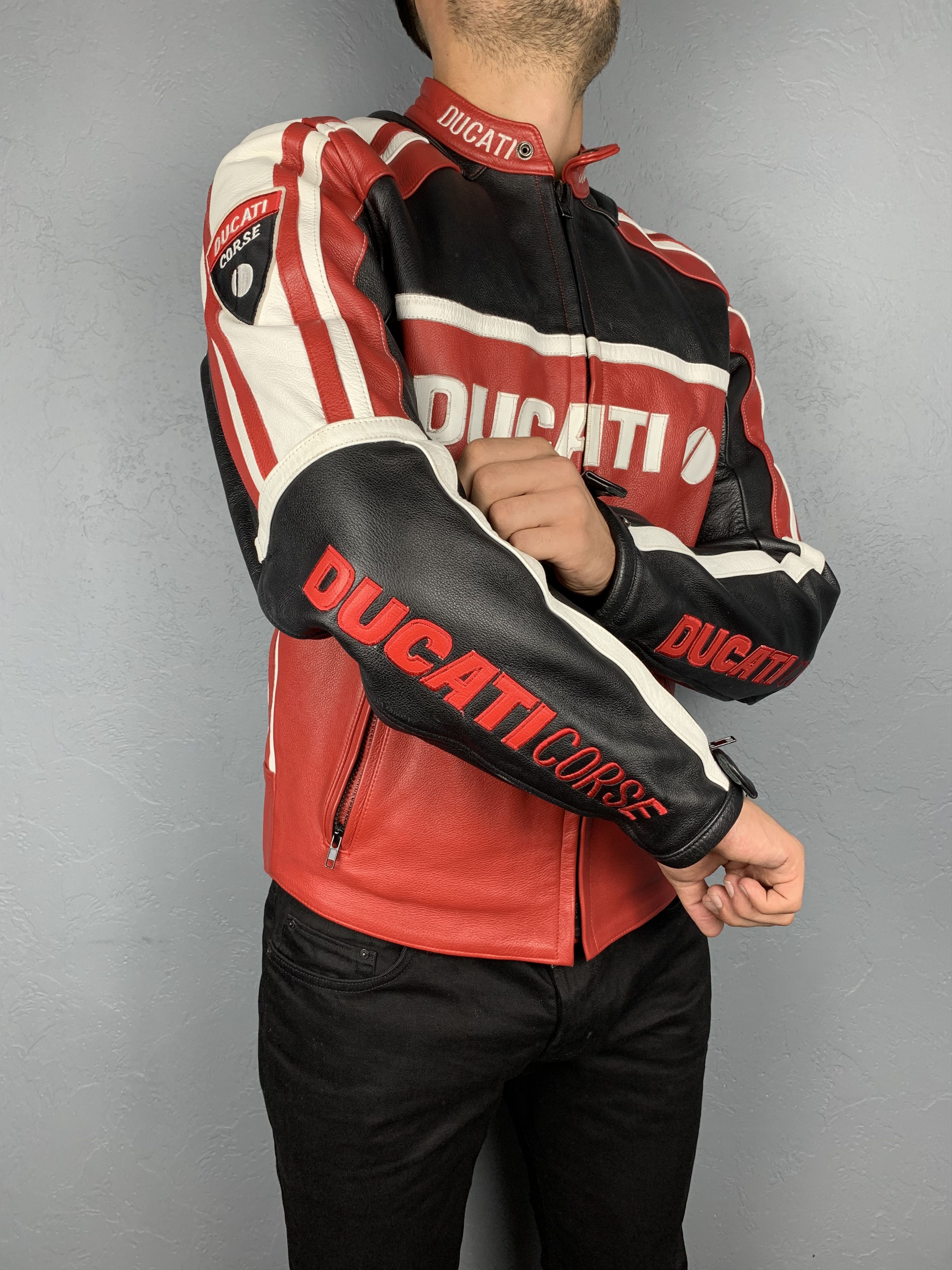 Ducati Ducati Corse Mens Moto Leather Jacket Size US L / EU 52-54 / 3 - 13 Thumbnail
