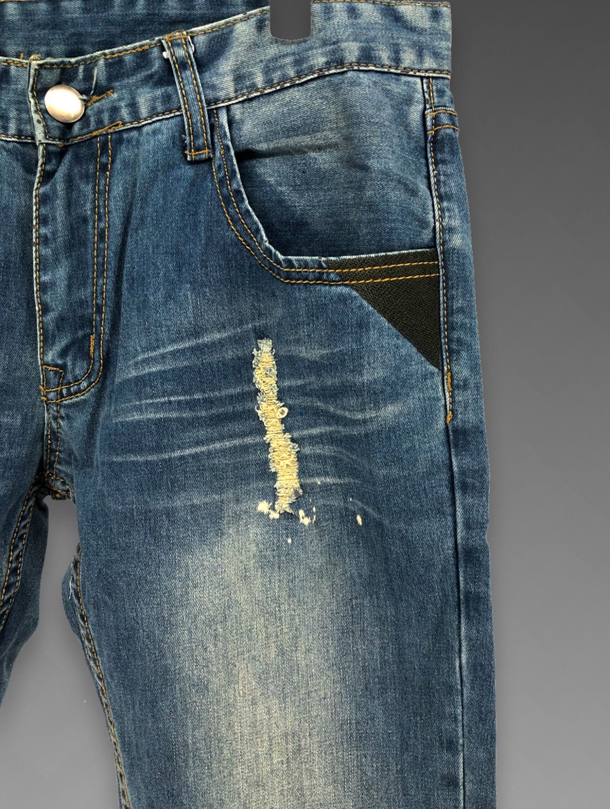N.Hoolywood Detailed Denim Jeans Size US 33 - 3 Thumbnail
