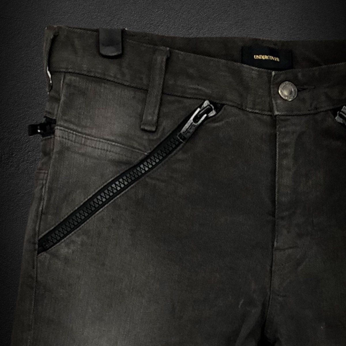 Undercover 15SS Stretch Ripped Knee Zipper Pants 04503-1 Size US 32 / EU 48 - 3 Thumbnail