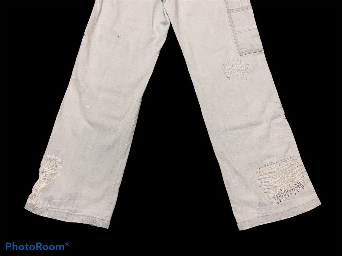 Japanese Brand Japanese Double Name Distressed Utility Cargo Denim Pants Size US 33 - 6 Thumbnail