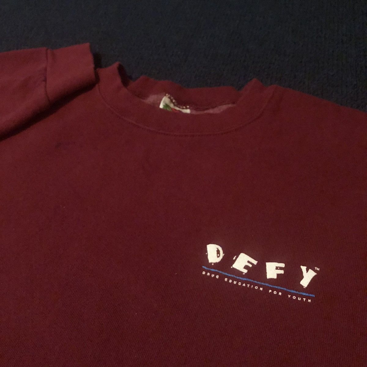 D.A.R.E Vintage DEFY Drug Education For Youth Heavyweight Crewneck Size US L / EU 52-54 / 3 - 2 Thumbnail