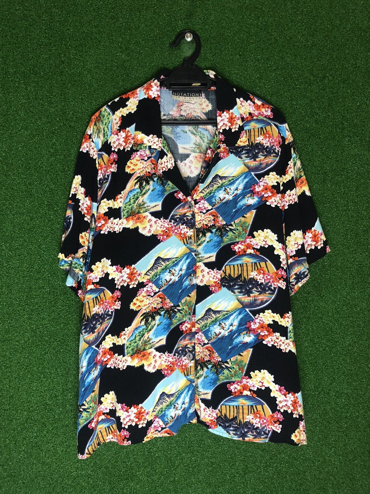 Vintage Vintage NOTATIONS Hawaiian shirt big size for Women Size ONE SIZE - 1 Thumbnail