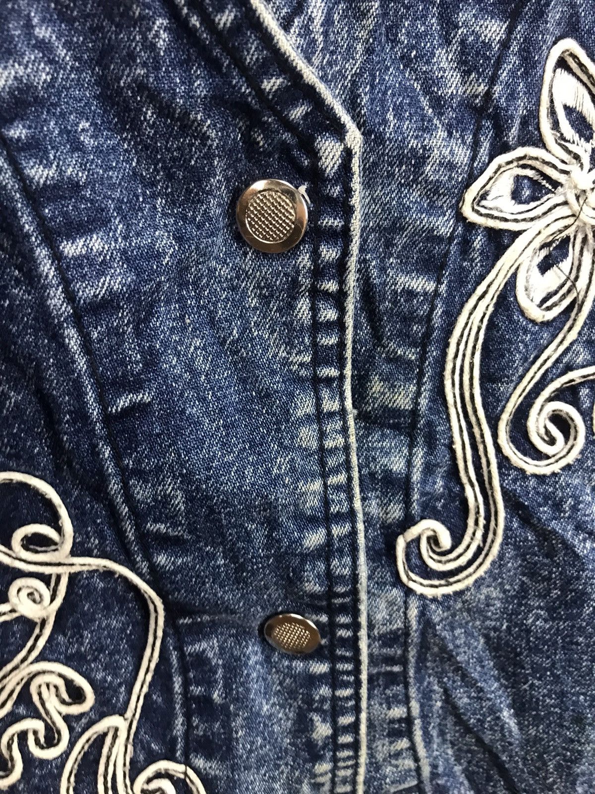 Other Embroidered denim vest snap button Size US M / EU 48-50 / 2 - 4 Thumbnail