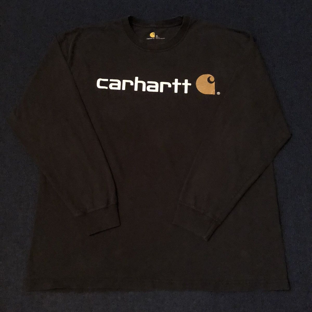 Carhartt Vintage 2000s Carhartt Basic Spellout Logo Faded Longsleeve Size US XL / EU 56 / 4 - 3 Thumbnail