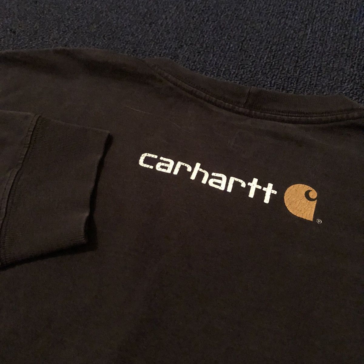 Carhartt Vintage 2000s Carhartt Basic Spellout Logo Faded Longsleeve Size US XL / EU 56 / 4 - 7 Thumbnail