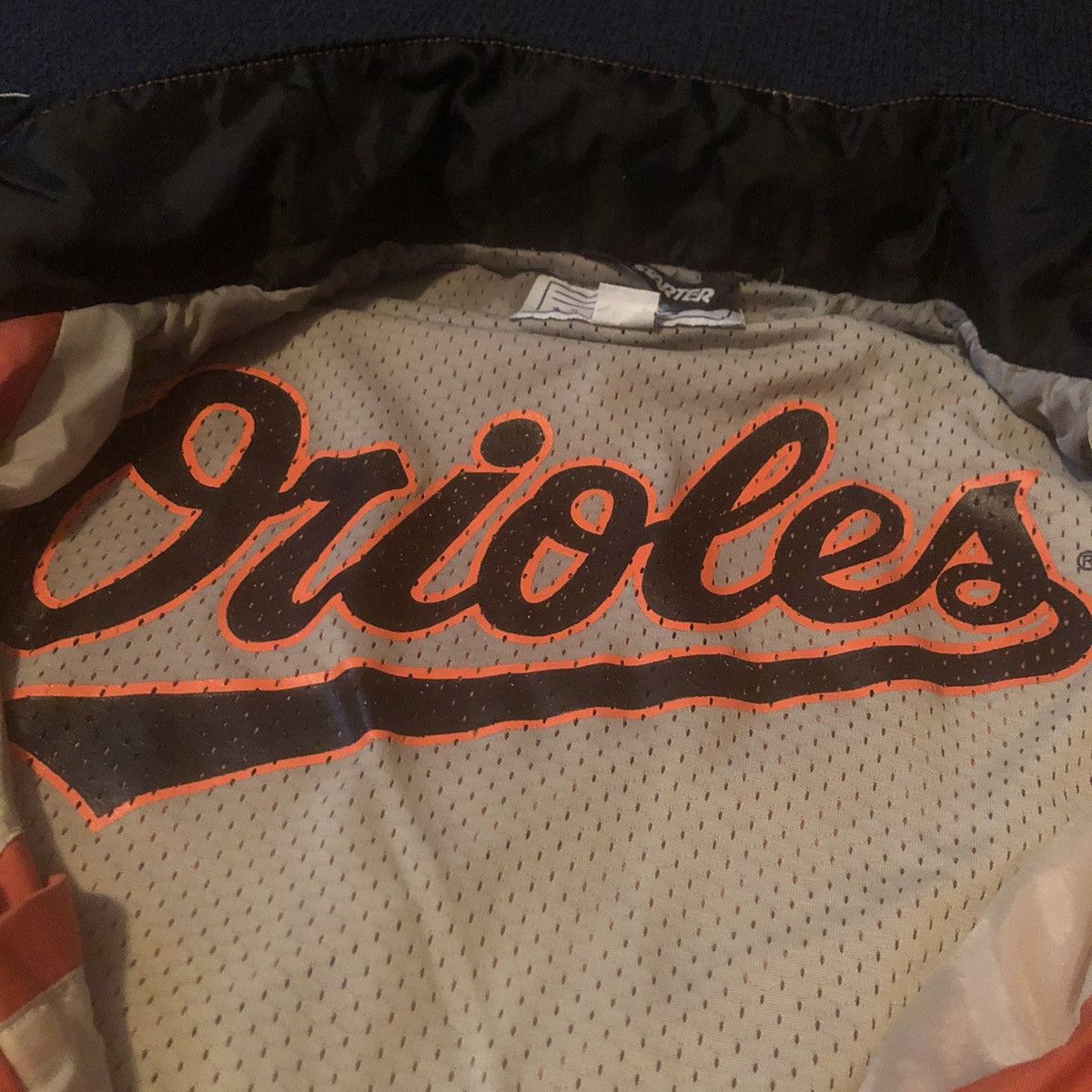 Starter Vintage 90s MLB Baltimore Orioles Zip Up Windbreaker Hoodie Size US XXL / EU 58 / 5 - 6 Thumbnail
