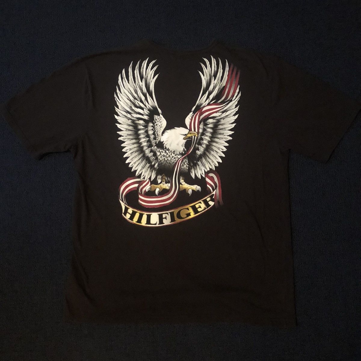 Tommy Hilfiger Vintage 00s Tommy Hilfiger Red Label American Eagle Logo Tee Size US L / EU 52-54 / 3 - 2 Thumbnail