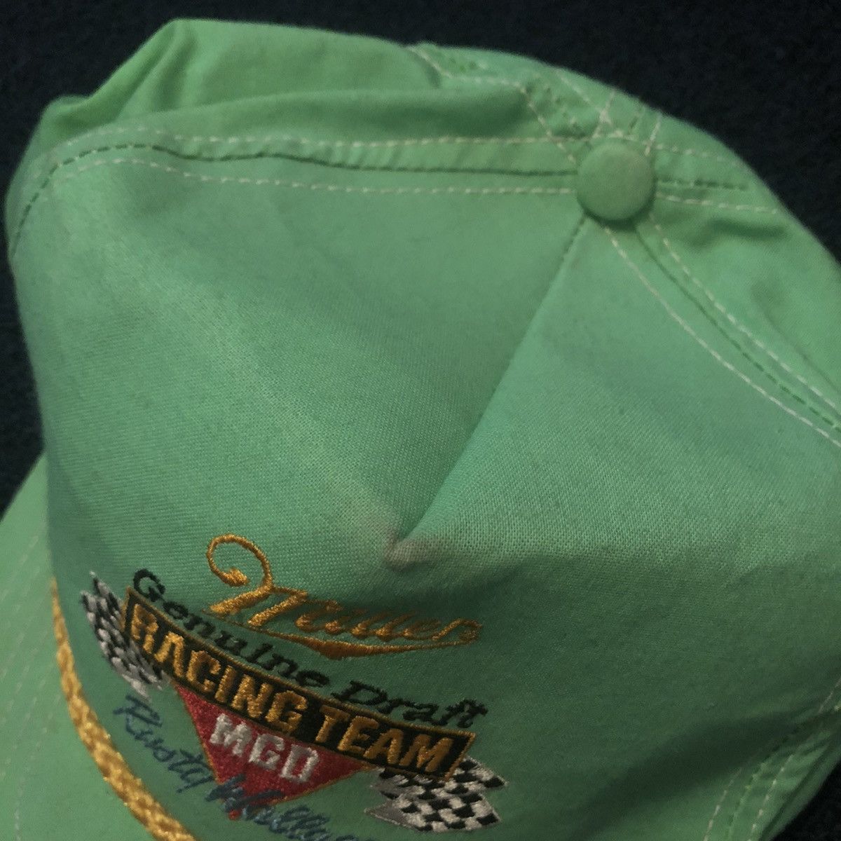 NASCAR Vintage 1990s NASCAR Genuine Draft Rusty Wallace Trucker Hat Size ONE SIZE - 5 Thumbnail